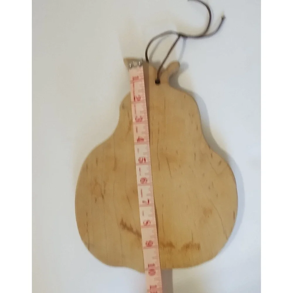 Vintage Pear Shaped Wooden Cutting Board Cheese Charcuterie Tray Wall Decor
